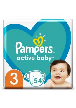 Подгузники детские Pampers Active Baby, размер 3 (6–10 кг), 54 шт